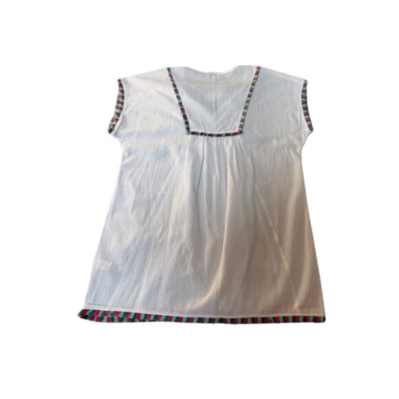 J.Crew BOHO Embroidered Loose Top Breathable Lightweight White Tassel W XS NWT - Picture 4 of 9